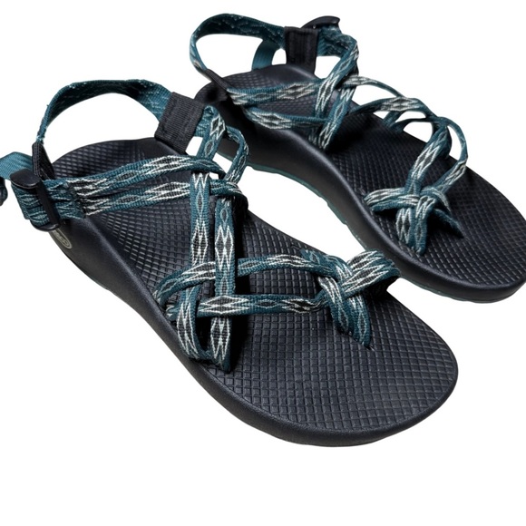 Chaco Women's Sandals in Black and Teal - Picture 1 of 8